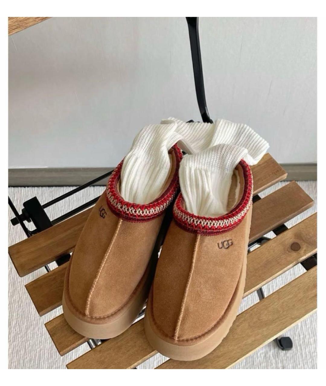 UGG AUSTRALIA Коричневые замшевые мюли, фото 6