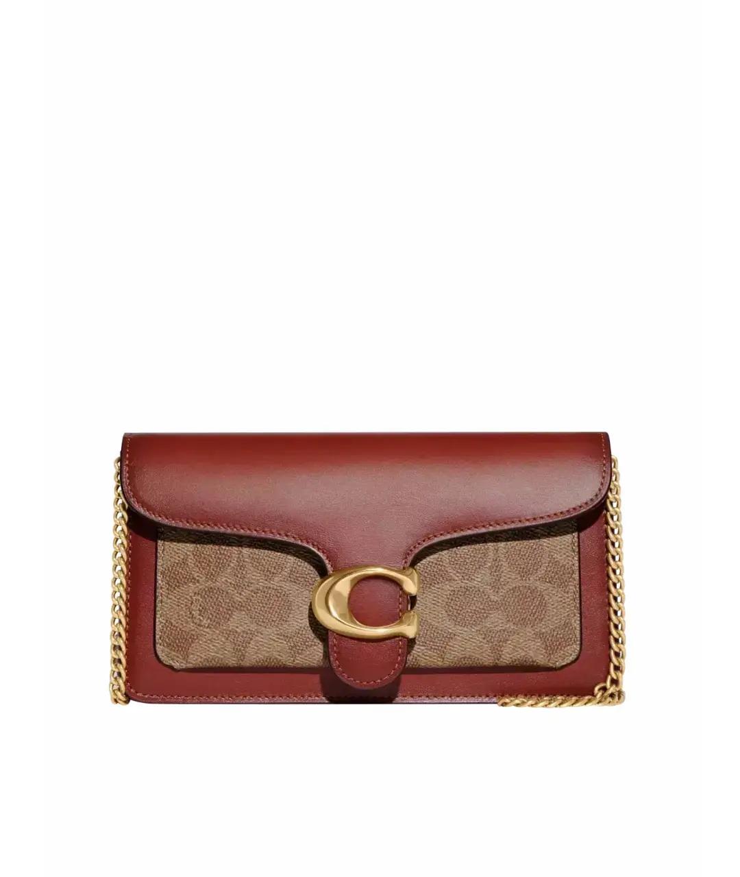 COACH Коричневая кожаная сумка через плечо, фото 6