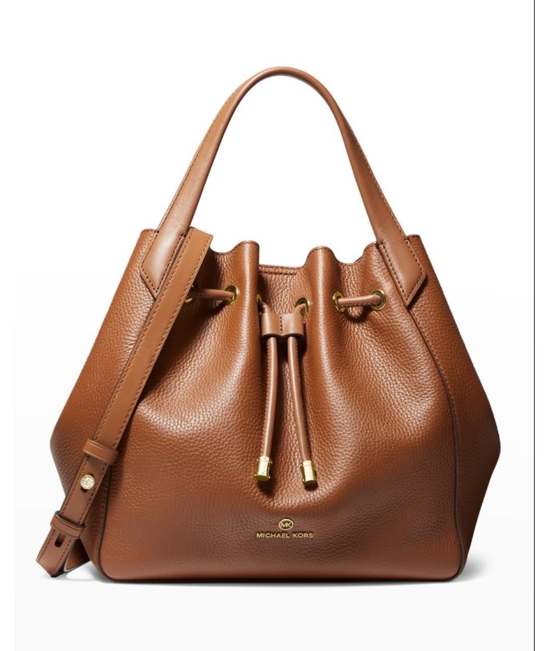 MICHAEL KORS Коричневая кожаная сумка через плечо, фото 9