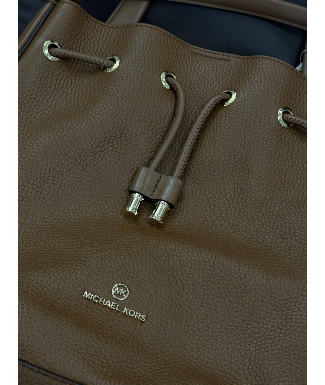 MICHAEL KORS Коричневая кожаная сумка через плечо, фото 4