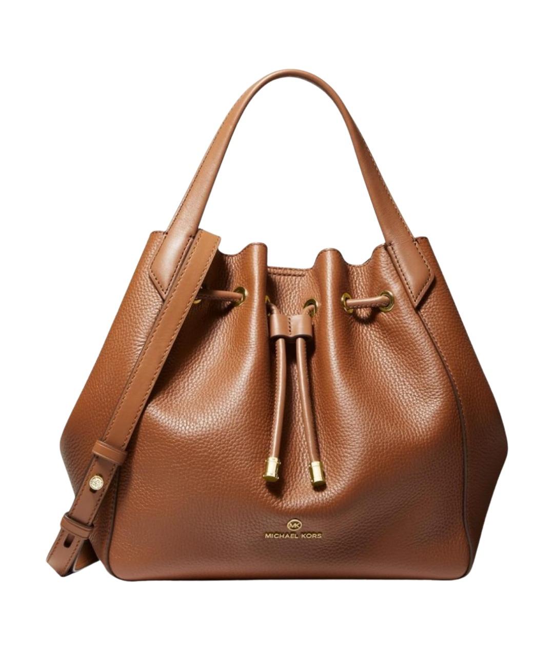 MICHAEL KORS Коричневая кожаная сумка через плечо, фото 1