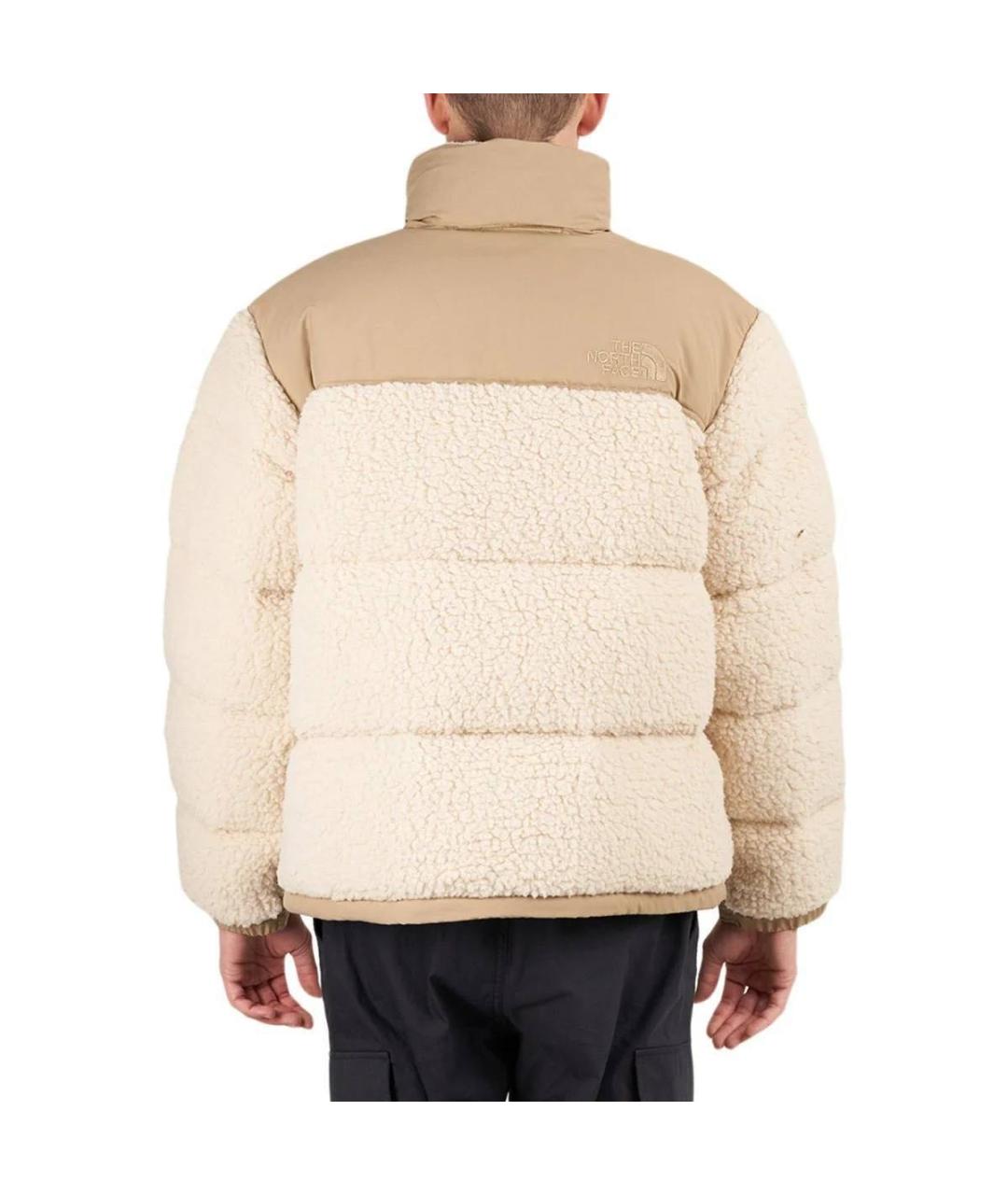 THE NORTH FACE Бежевый меховой пуховик, фото 2