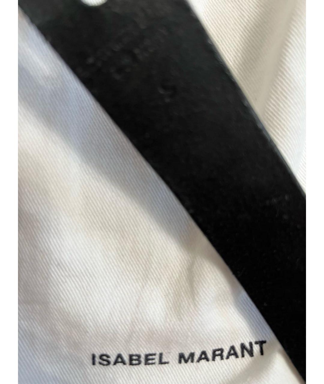 ISABEL MARANT Черный кожаный ремень, фото 3