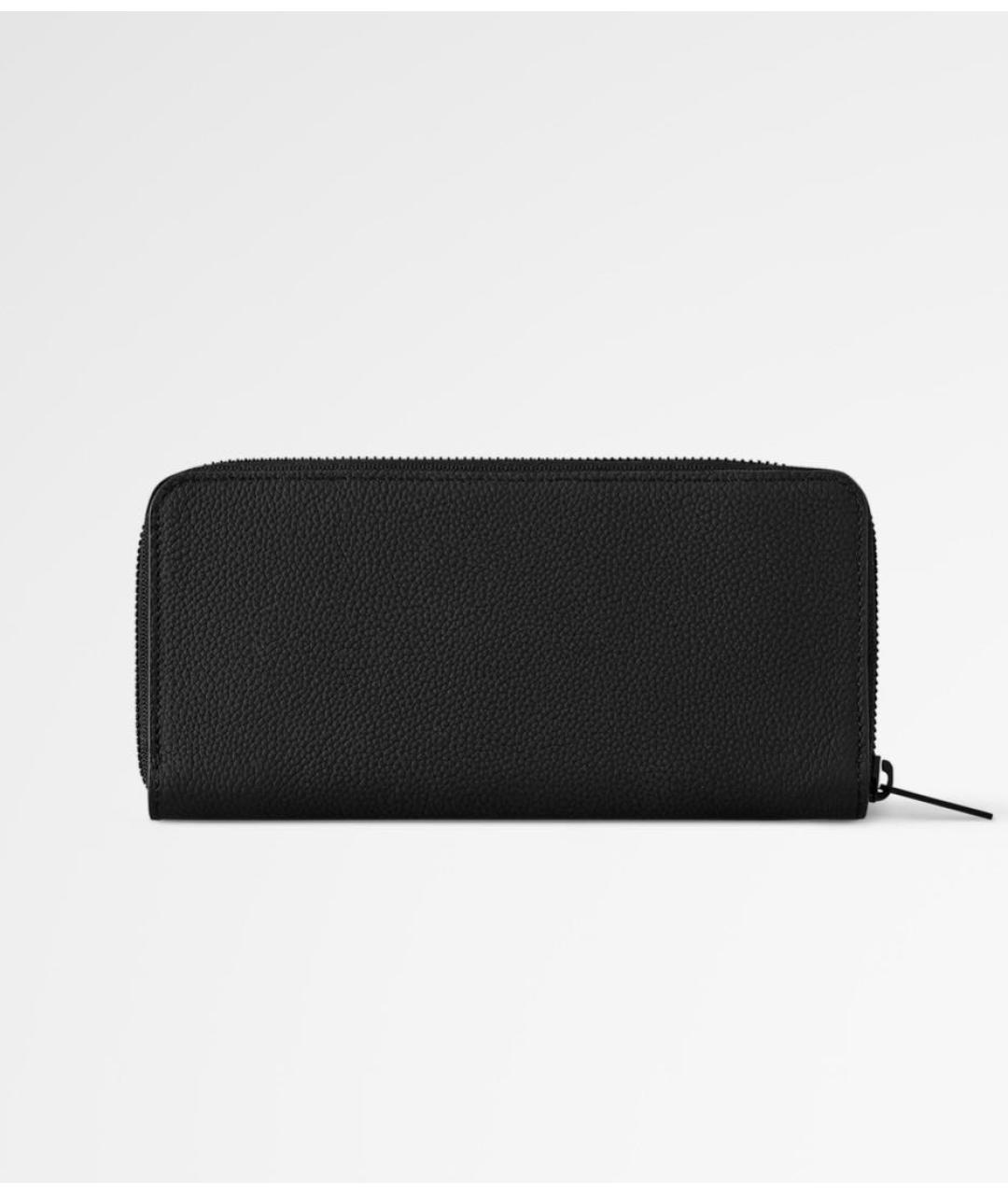 LOUIS VUITTON Черный кожаный кошелек, фото 3