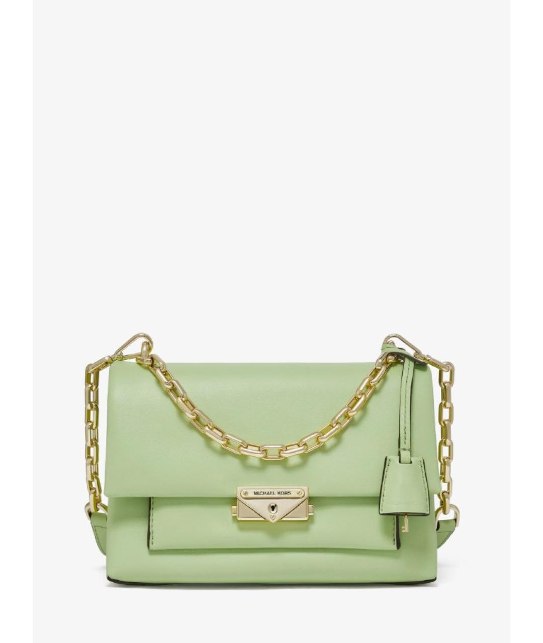 MICHAEL KORS Зеленая кожаная сумка через плечо, фото 9