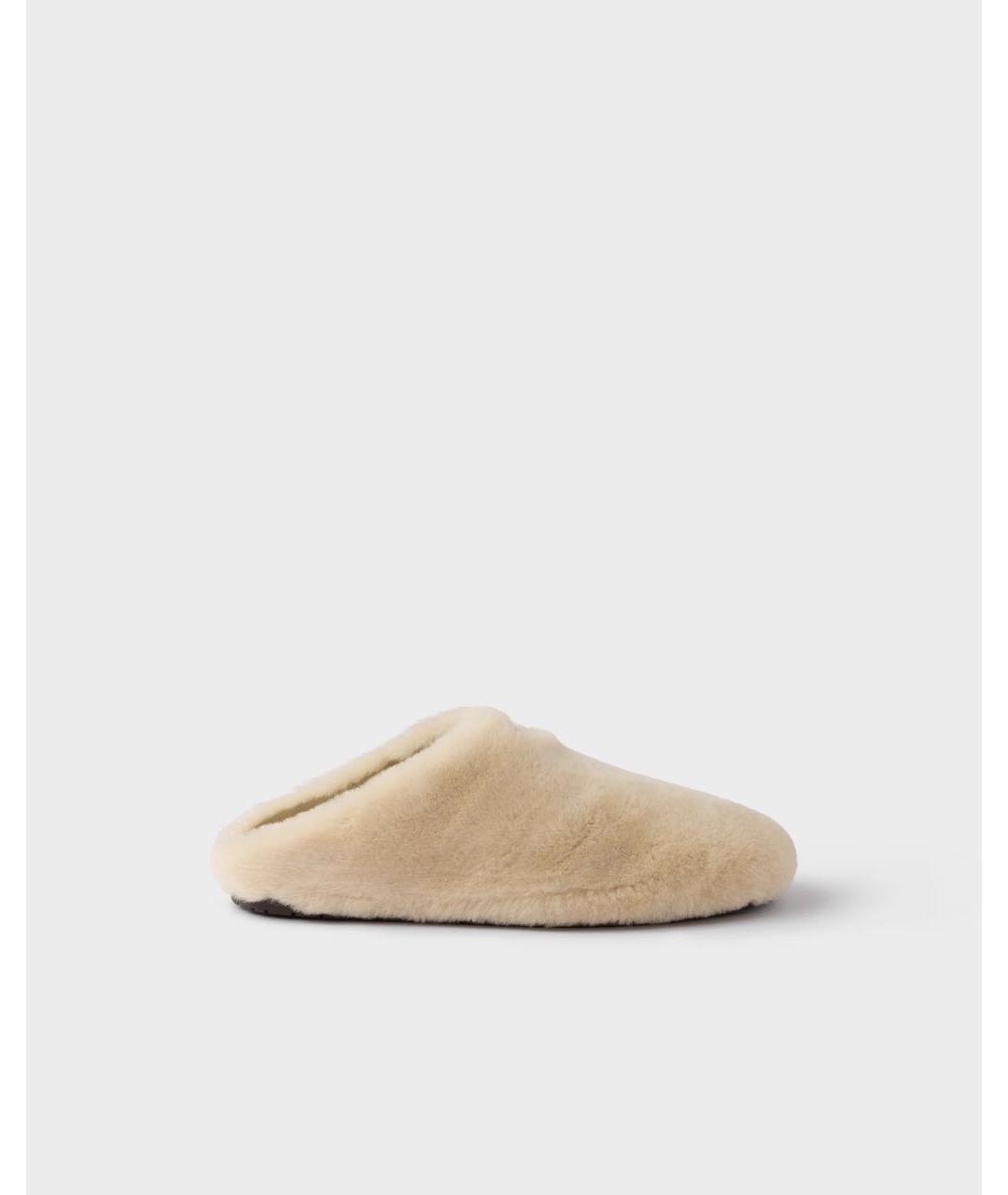 PRADA Бежевые кожаные мюли, фото 6