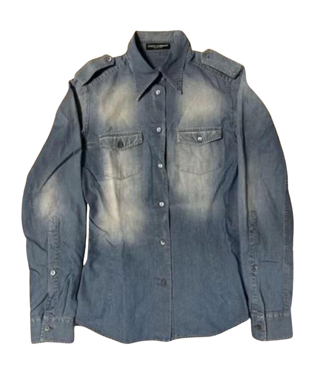 DOLCE&GABBANA Голубая деним рубашка, фото 1