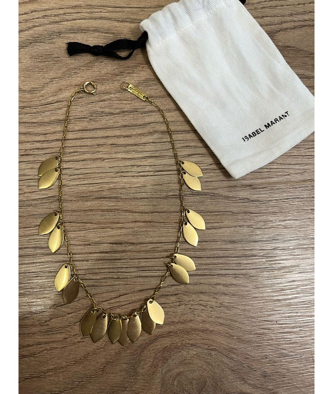 ISABEL MARANT Золотое латунное колье, фото 3