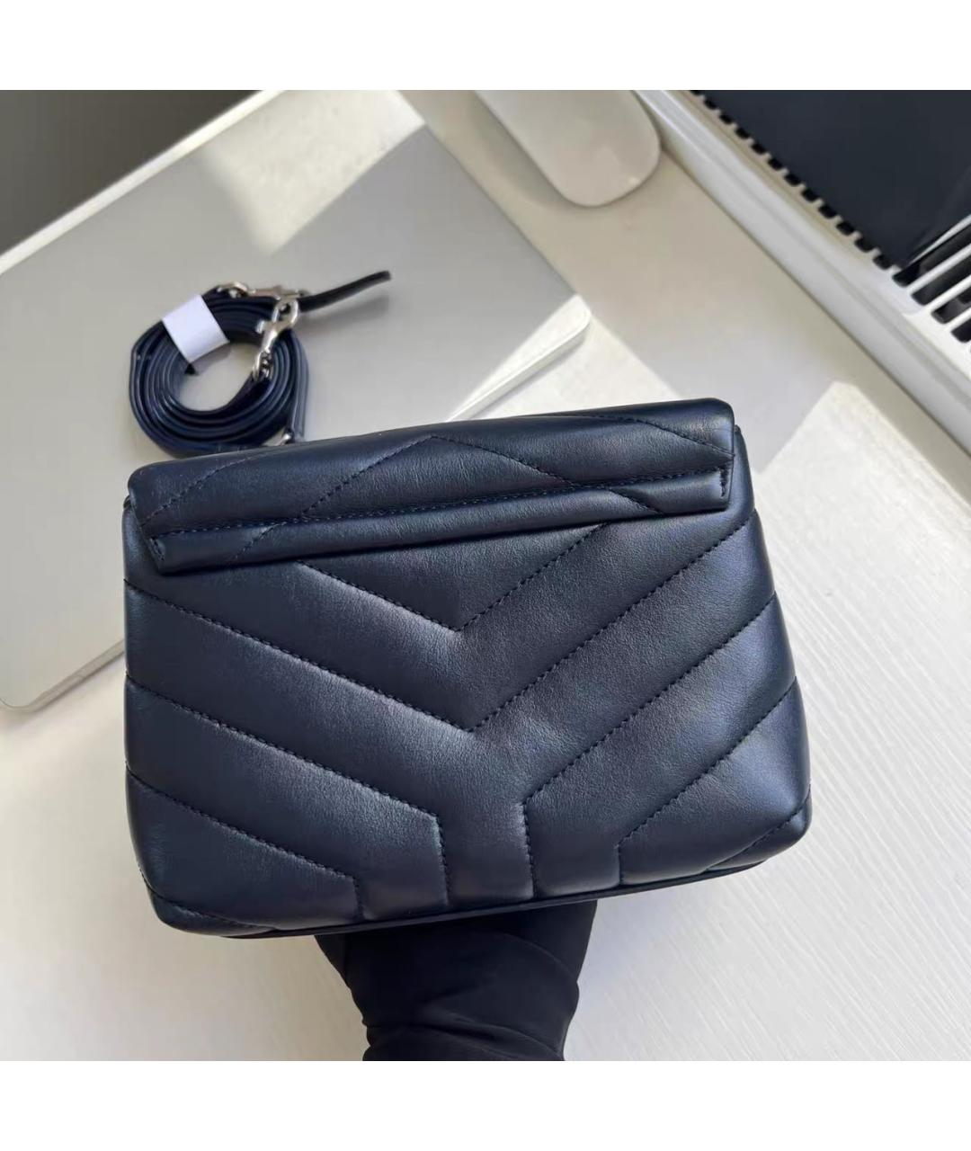 SAINT LAURENT Черная кожаная сумка через плечо, фото 2