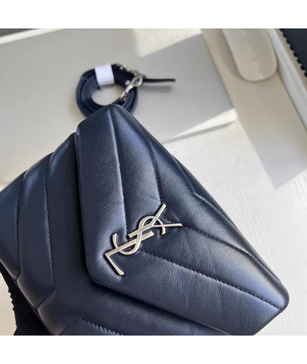 SAINT LAURENT Черная кожаная сумка через плечо, фото 3