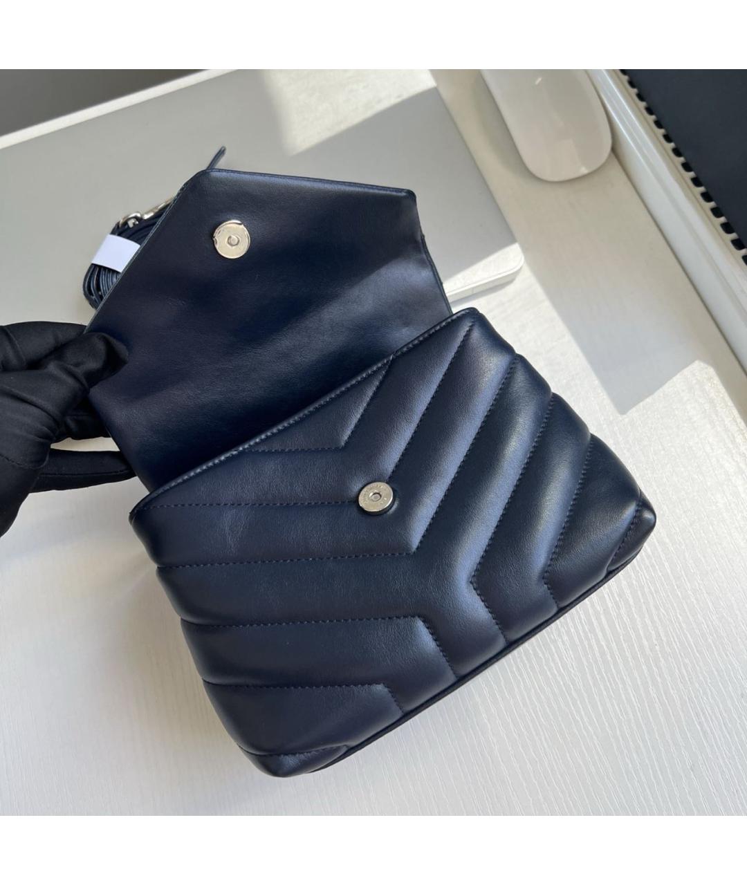 SAINT LAURENT Черная кожаная сумка через плечо, фото 7