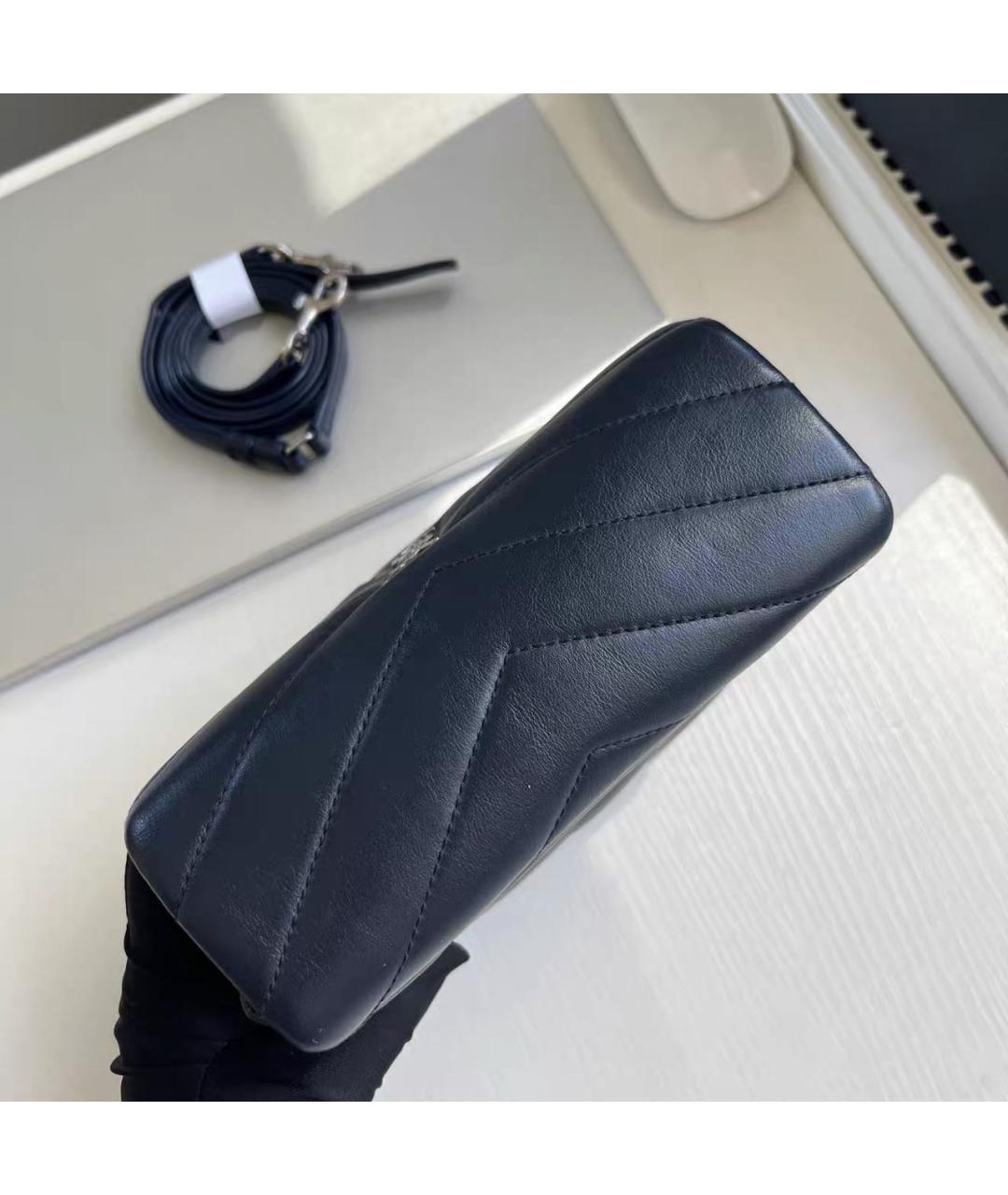 SAINT LAURENT Черная кожаная сумка через плечо, фото 6