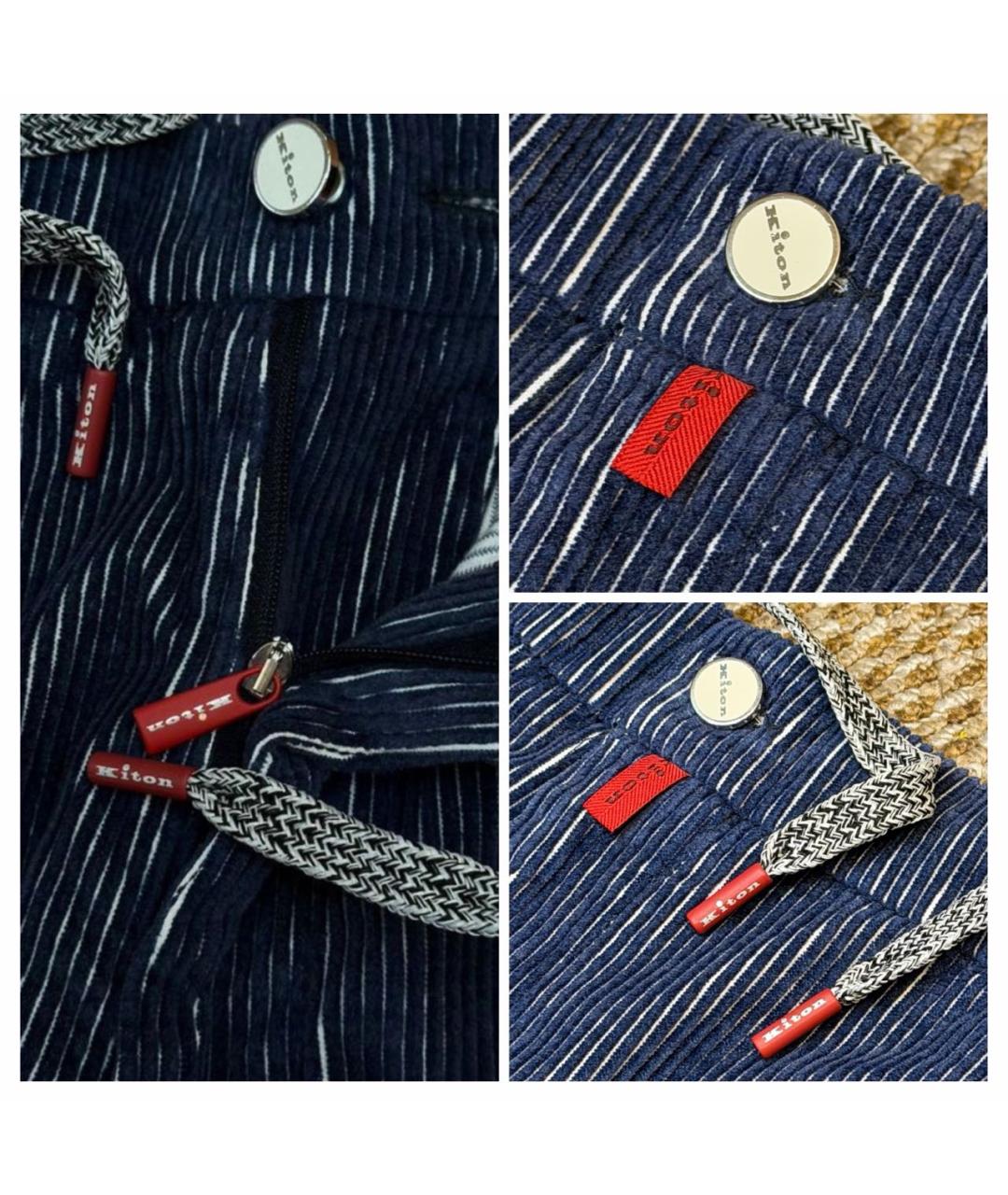 KITON Мульти хлопковые повседневные брюки, фото 8