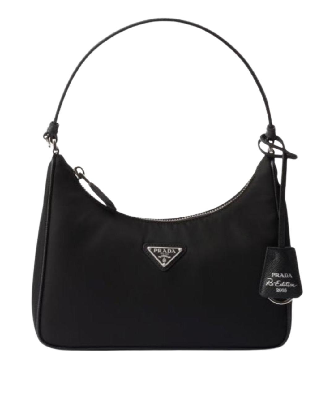 PRADA Черная тканевая сумка с короткими ручками, фото 1