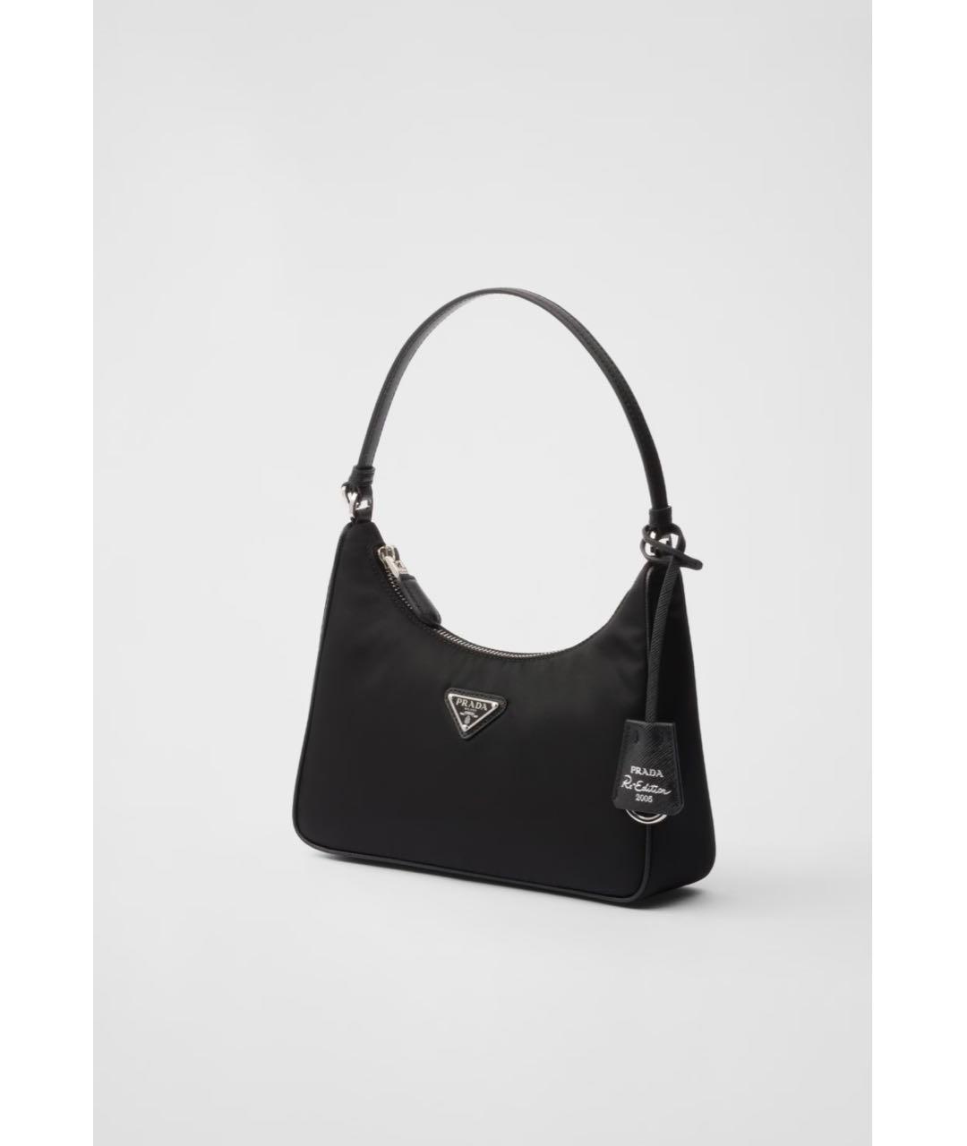 PRADA Черная тканевая сумка с короткими ручками, фото 3