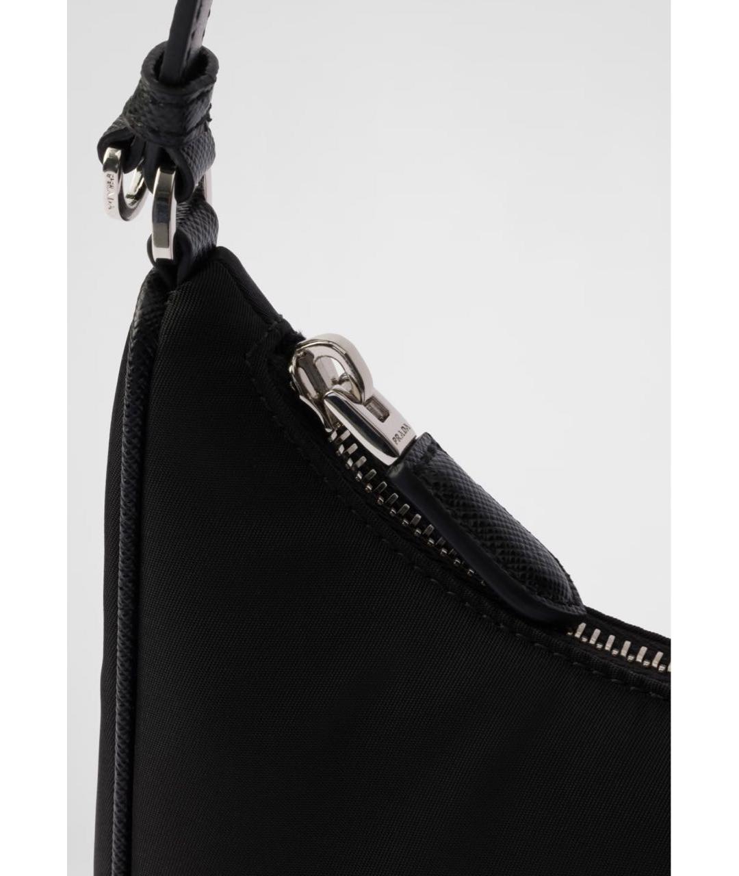 PRADA Черная тканевая сумка с короткими ручками, фото 5