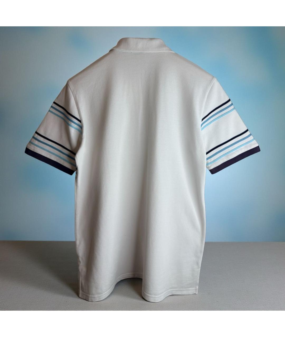 SAINT LAURENT Белое хлопковое поло с коротким рукавом, фото 5