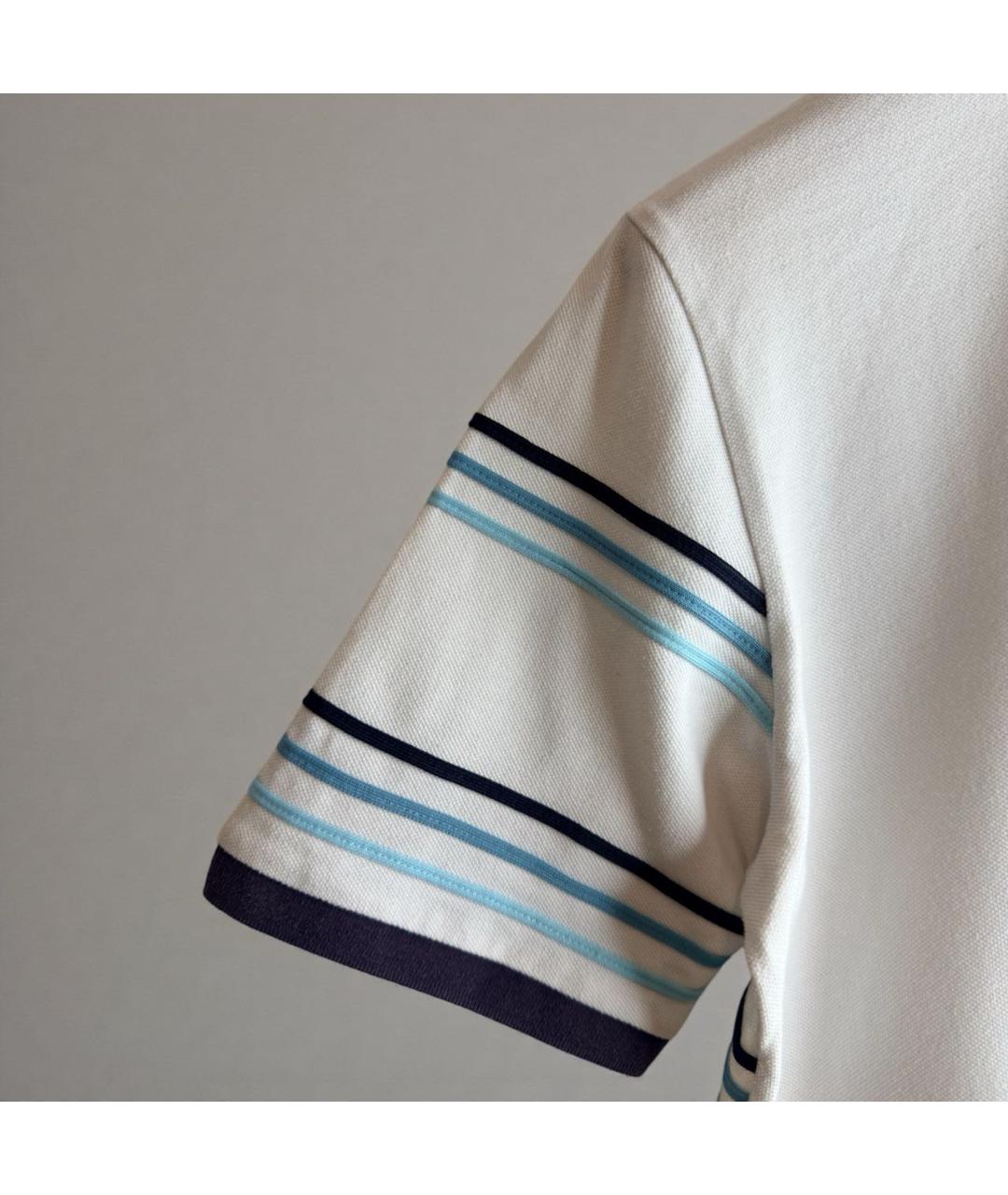 SAINT LAURENT Белое хлопковое поло с коротким рукавом, фото 6