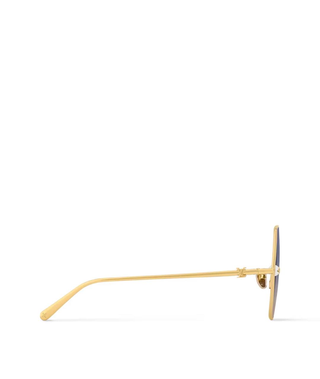 LOUIS VUITTON Золотые металлические солнцезащитные очки, фото 3