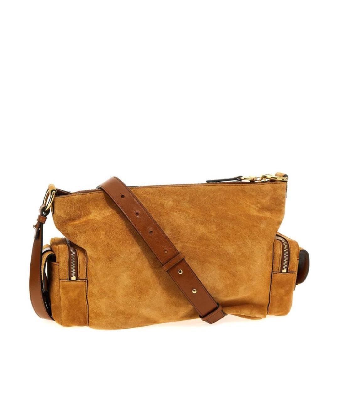 CHLOE Коричневая замшевая сумка с короткими ручками, фото 3