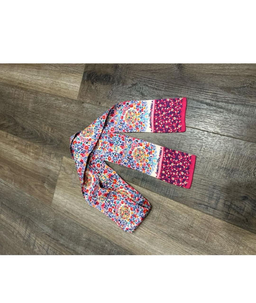 LOUIS VUITTON Мульти шелковый шарф, фото 2