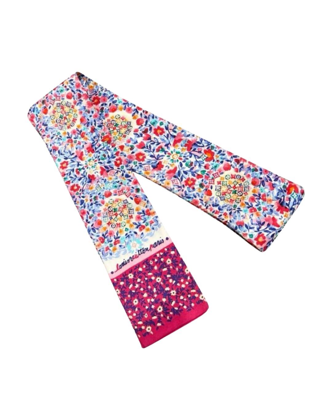 LOUIS VUITTON Мульти шелковый шарф, фото 1