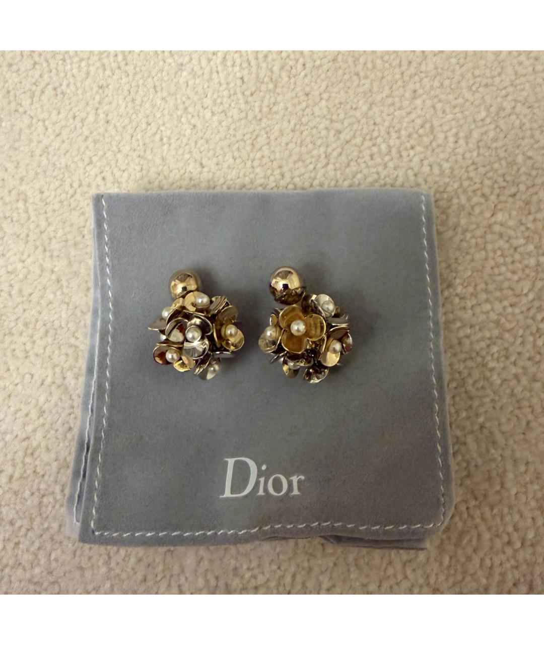 CHRISTIAN DIOR Золотые серебряные серьги, фото 6