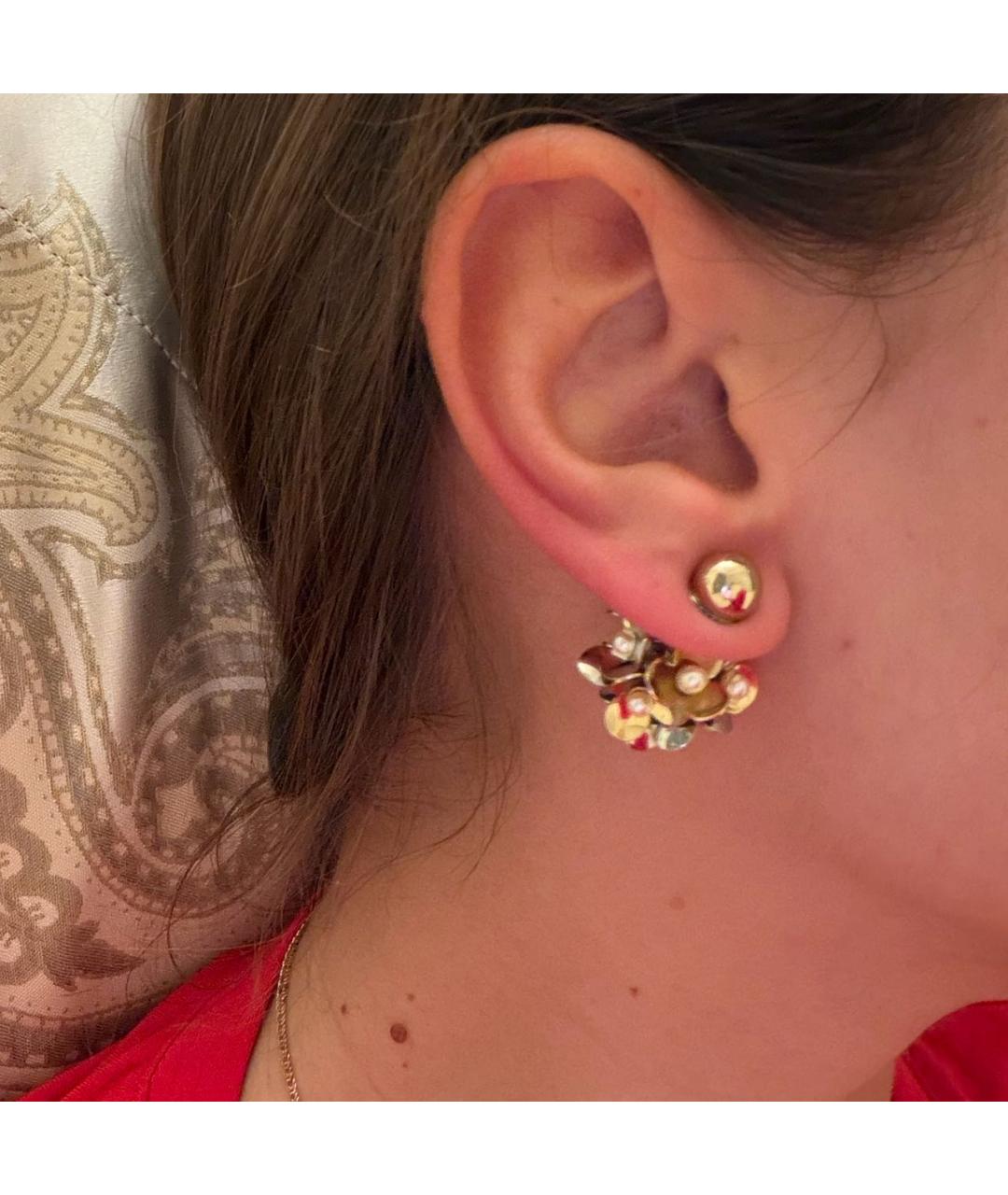 CHRISTIAN DIOR Золотые серебряные серьги, фото 4