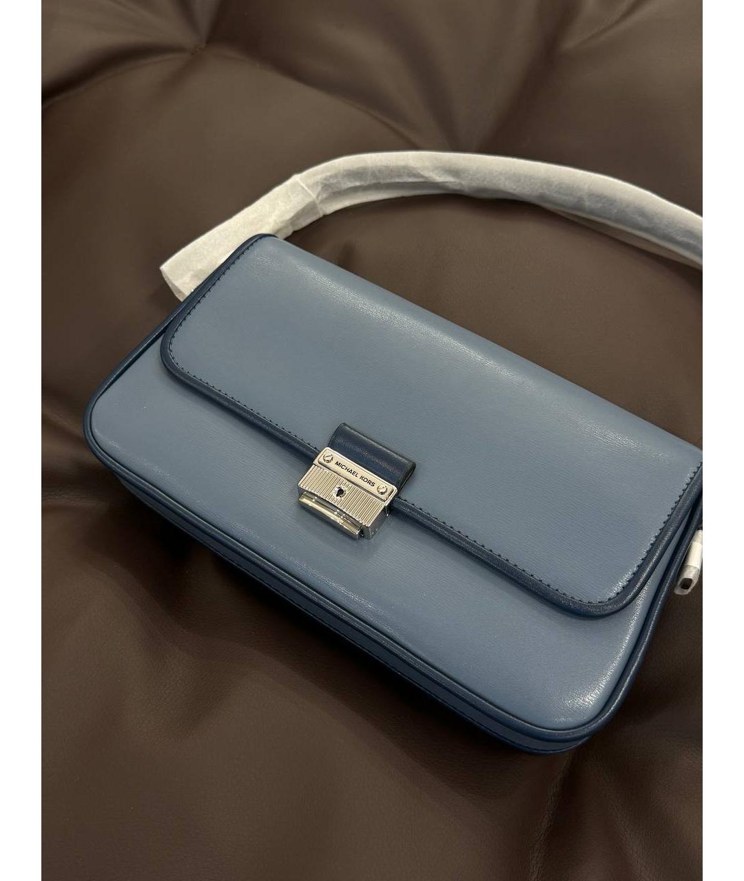 MICHAEL KORS Синяя кожаная сумка через плечо, фото 3