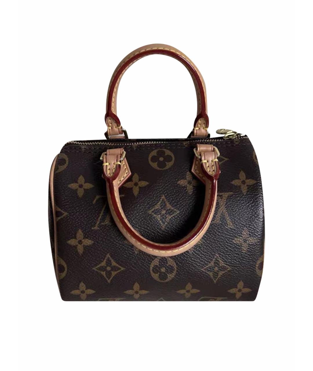 LOUIS VUITTON Коричневая кожаная сумка через плечо, фото 1
