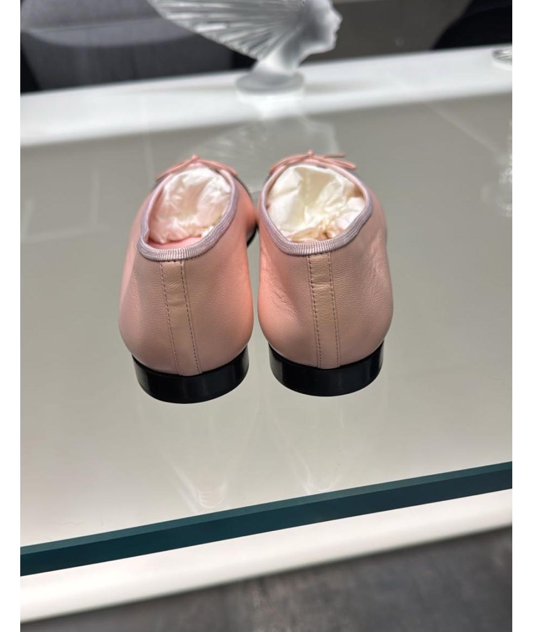 CHANEL Розовые кожаные балетки, фото 5