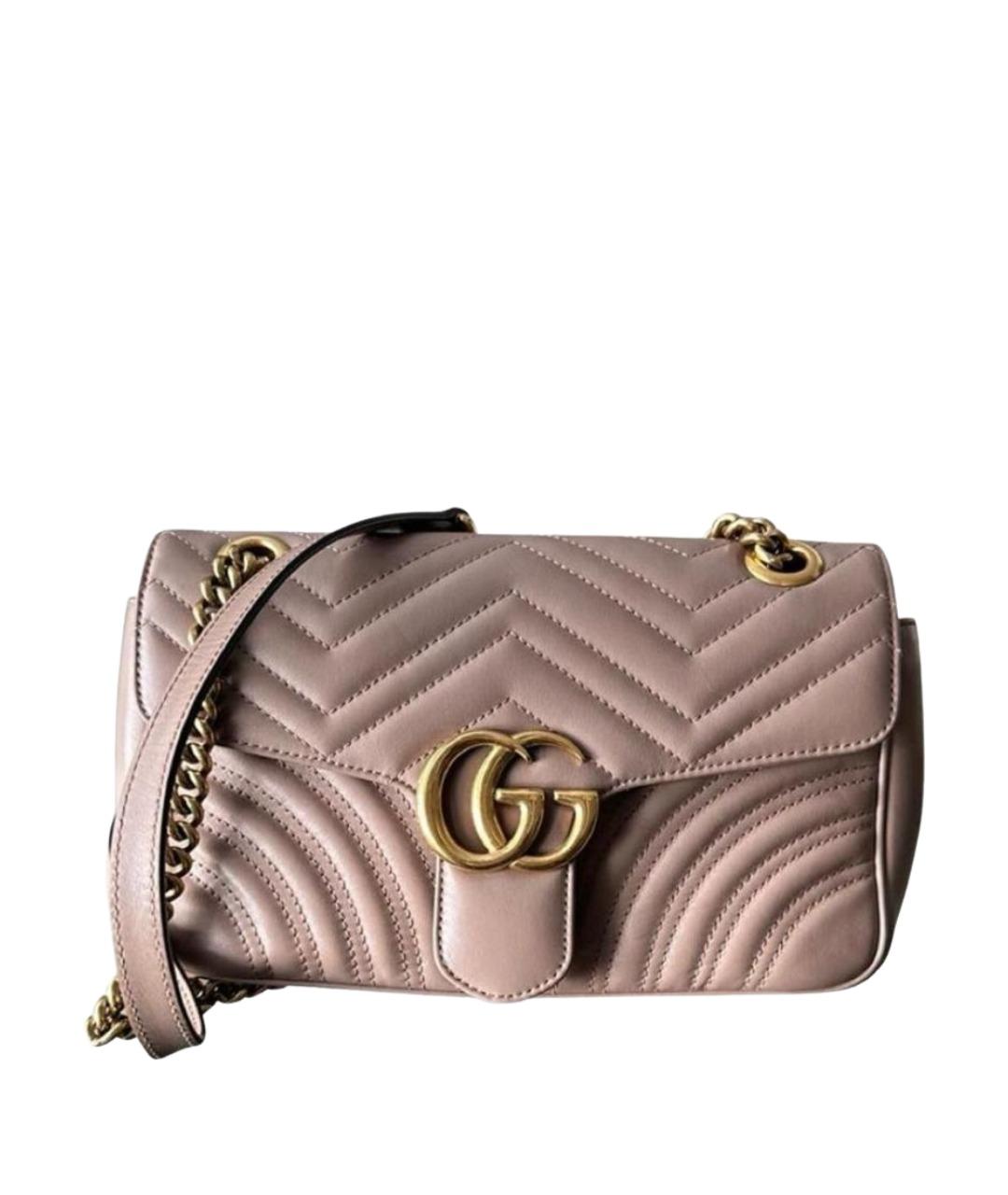 GUCCI Бежевая кожаная сумка через плечо, фото 1