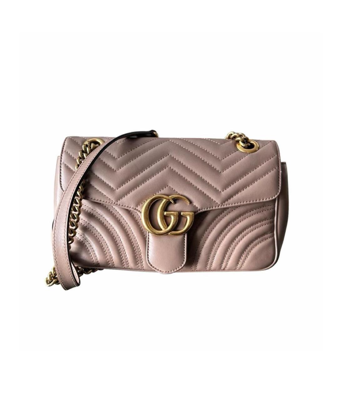 GUCCI Бежевая кожаная сумка через плечо, фото 6