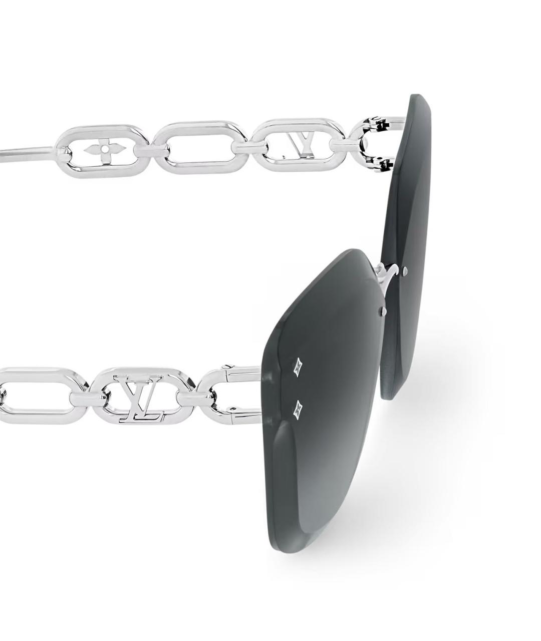 LOUIS VUITTON Серебряные металлические солнцезащитные очки, фото 4