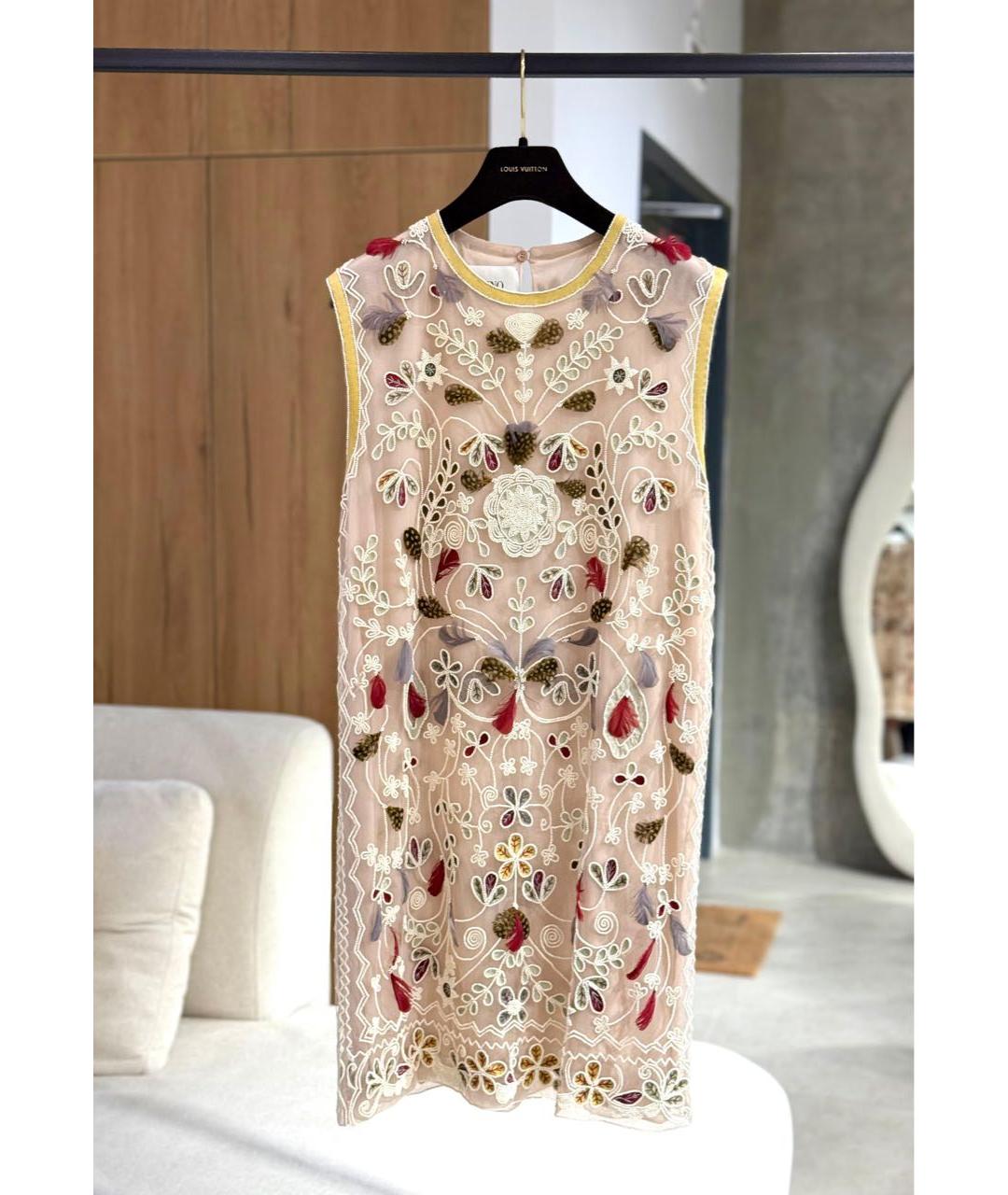 VALENTINO Мульти шерстяное коктейльное платье, фото 2