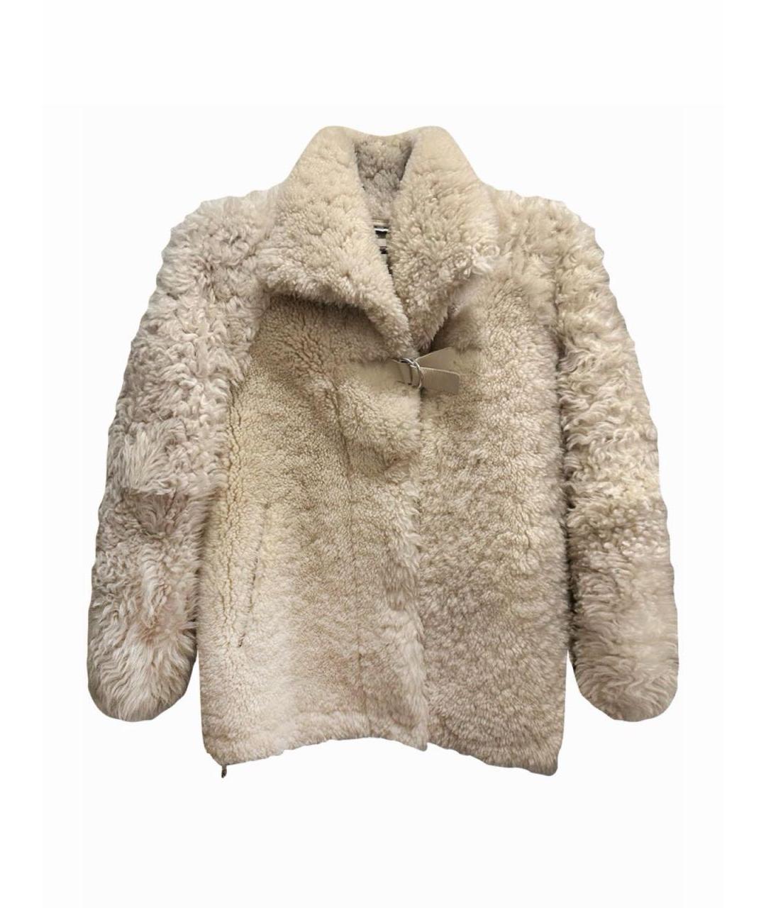 IRO Бежевая меховая дубленка, фото 1