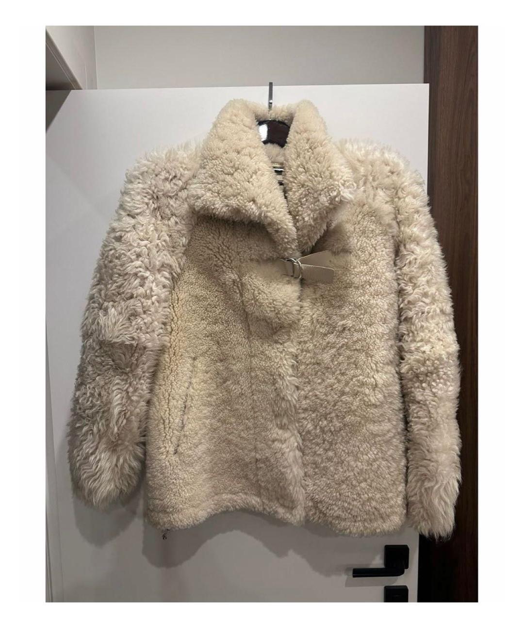 IRO Бежевая меховая дубленка, фото 6