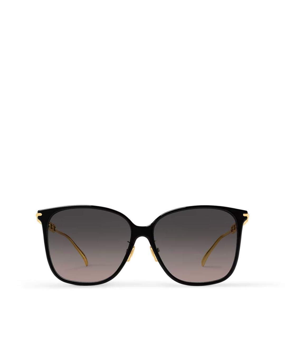 LOUIS VUITTON Черные металлические солнцезащитные очки, фото 2