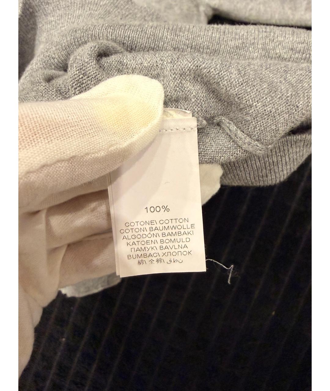 BRUNELLO CUCINELLI Серый хлопковый джемпер / свитер, фото 8