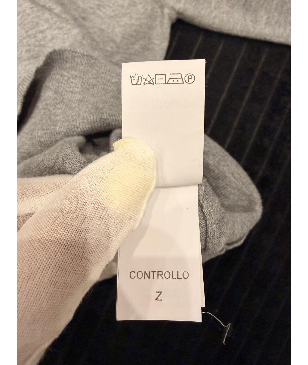 BRUNELLO CUCINELLI Серый хлопковый джемпер / свитер, фото 5