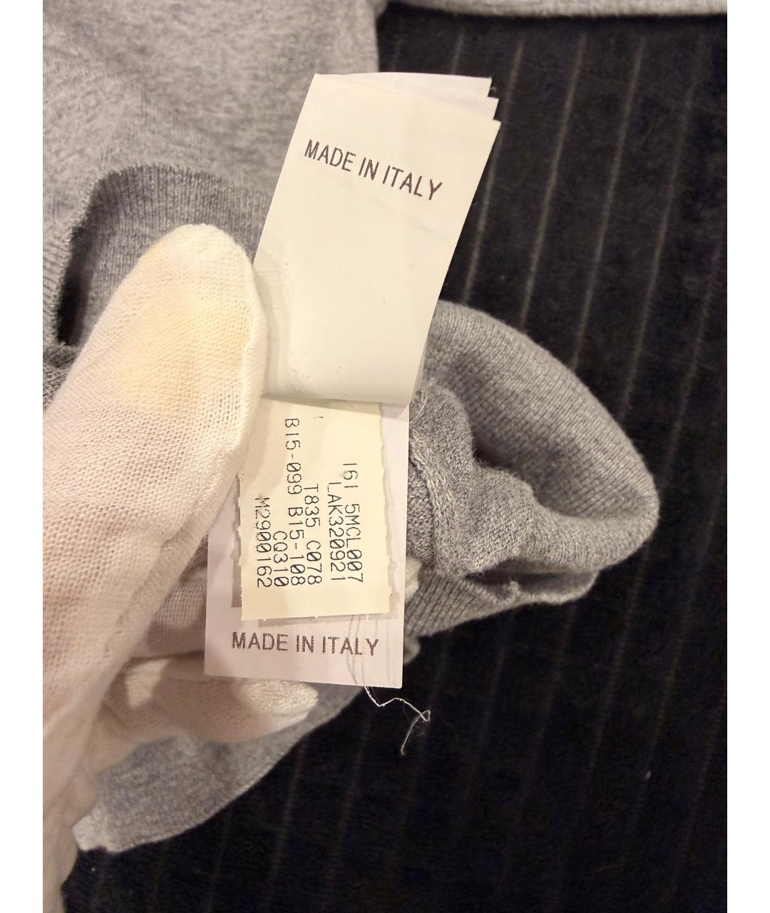 BRUNELLO CUCINELLI Серый хлопковый джемпер / свитер, фото 6