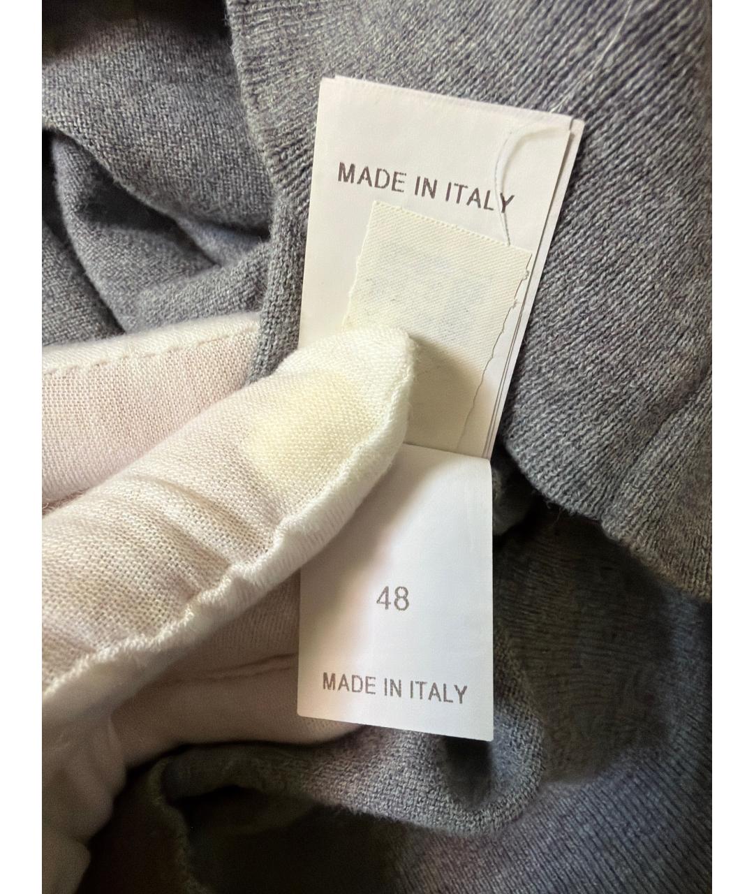 BRUNELLO CUCINELLI Серый хлопковый джемпер / свитер, фото 9