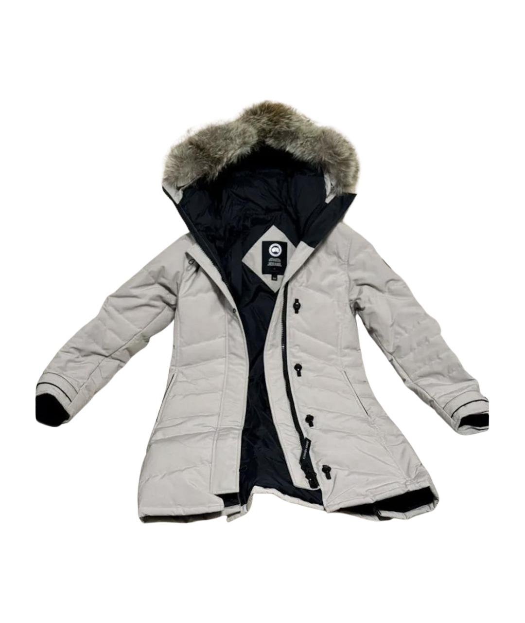 CANADA GOOSE Серый полиэстеровый пуховик, фото 1