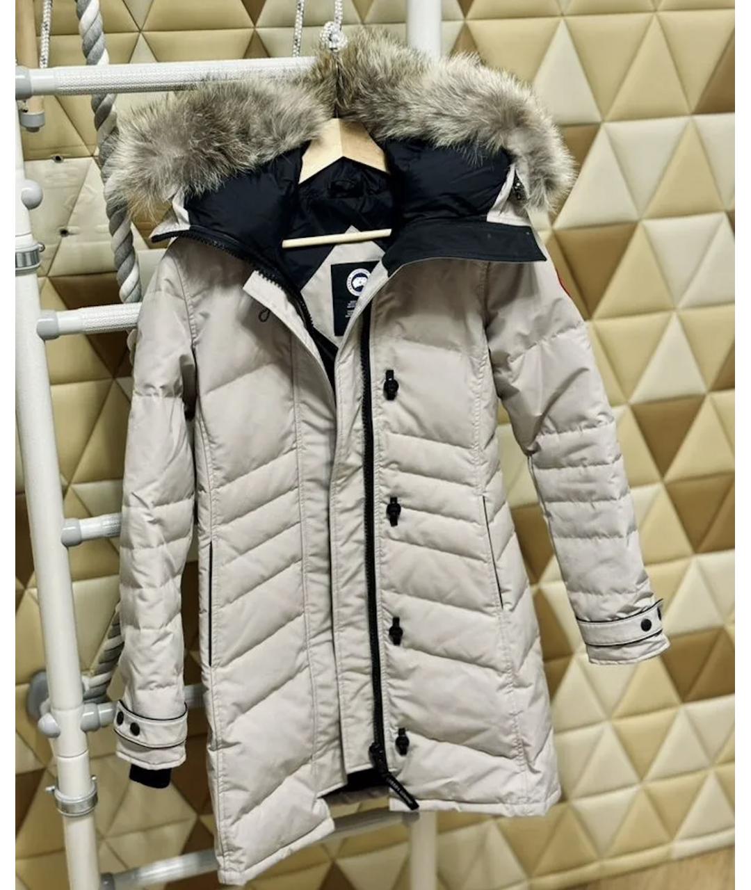 CANADA GOOSE Серый полиэстеровый пуховик, фото 3