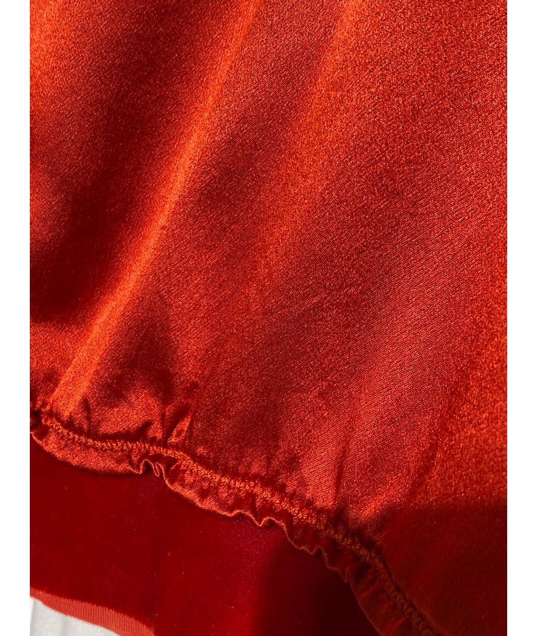 SAINT LAURENT Красная шелковая майка, фото 4