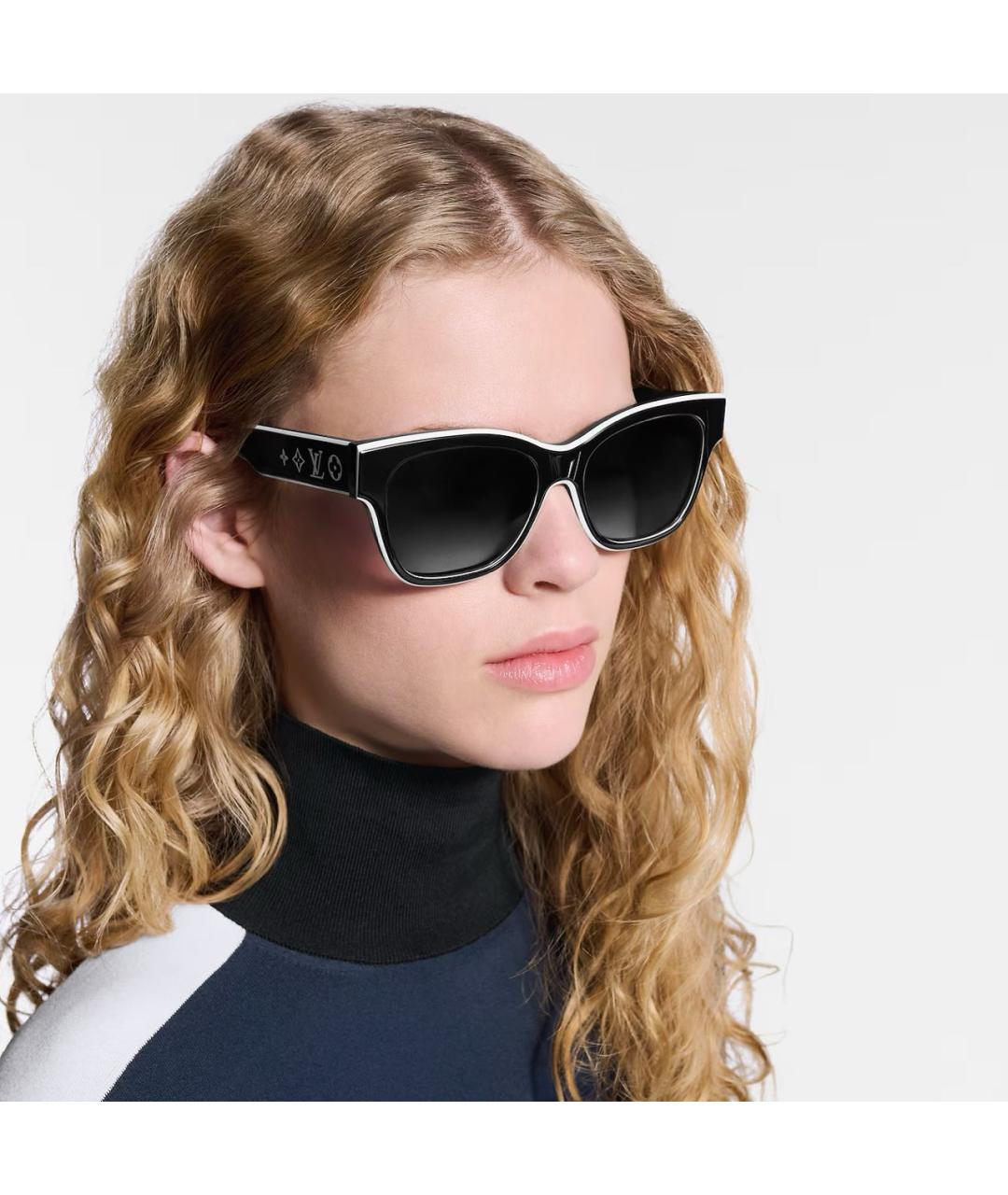 LOUIS VUITTON Черные пластиковые солнцезащитные очки, фото 4