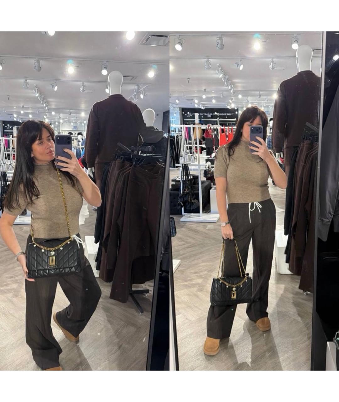 KARL LAGERFELD Черная кожаная сумка через плечо, фото 7