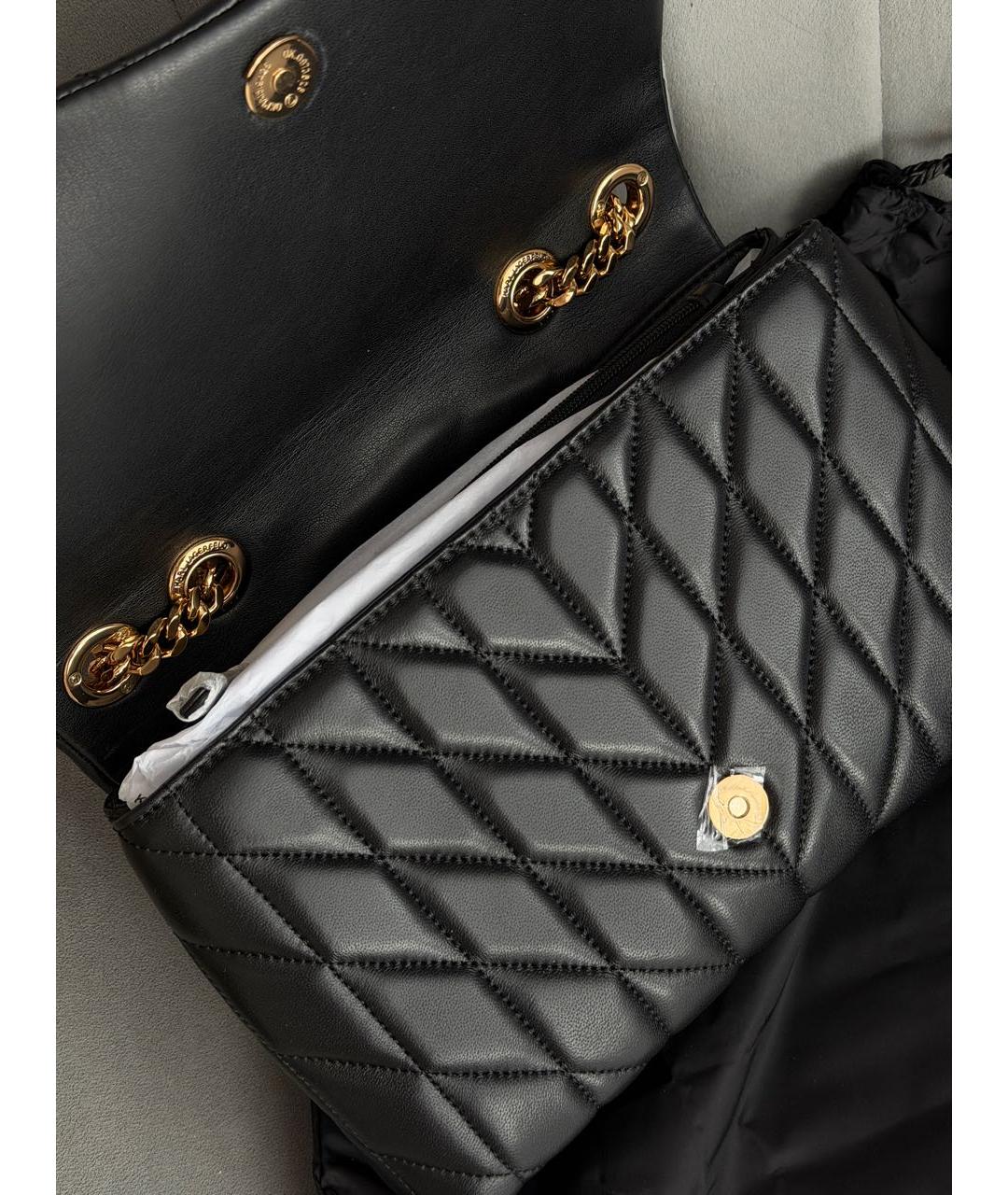 KARL LAGERFELD Черная кожаная сумка через плечо, фото 4