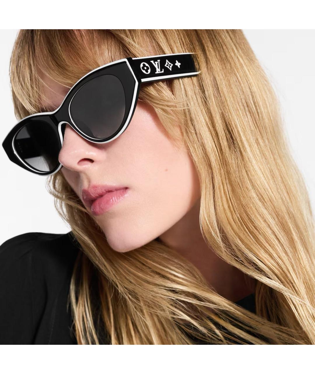 LOUIS VUITTON Черные пластиковые солнцезащитные очки, фото 4