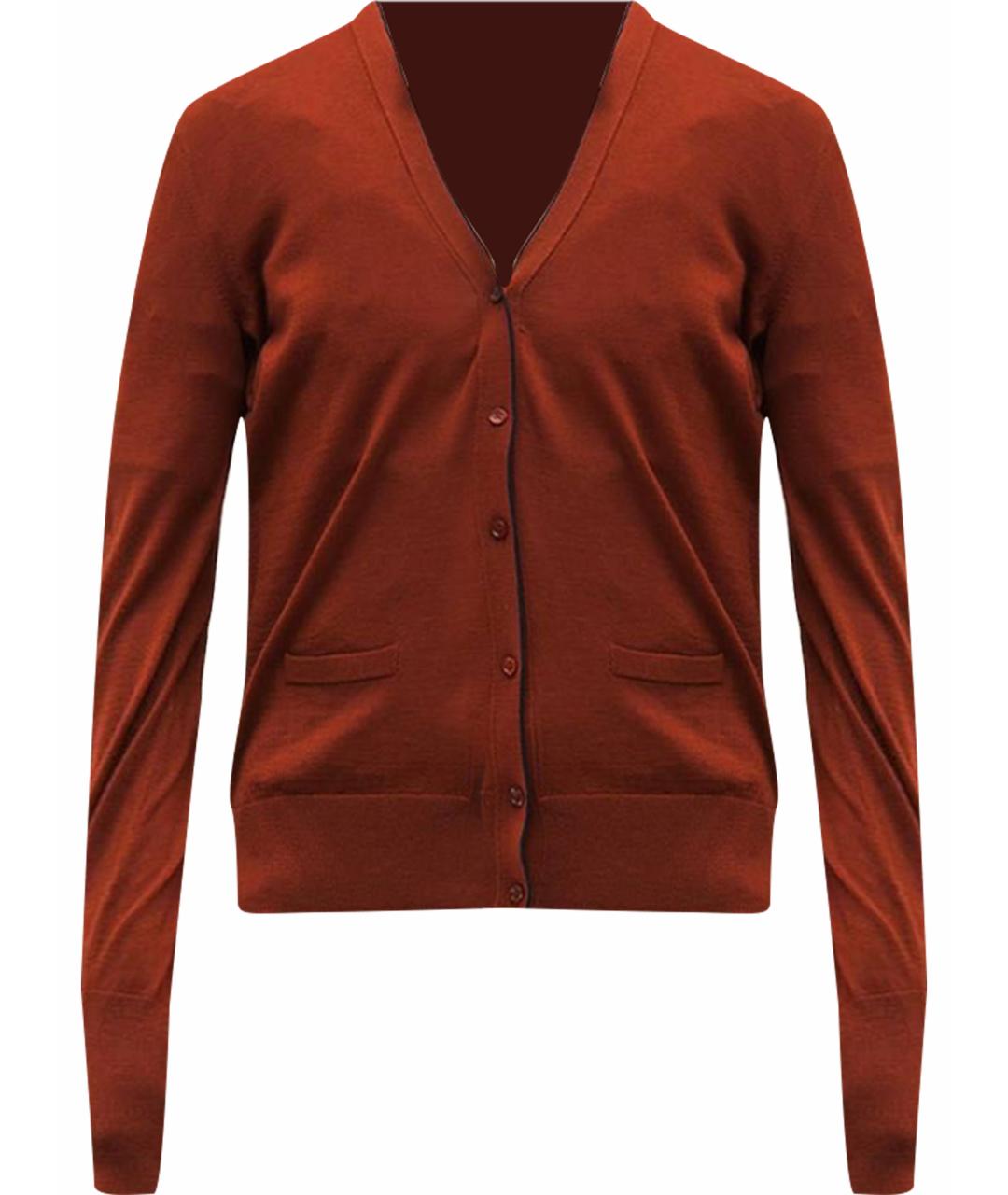 LORO PIANA Бордовый шерстяной кардиган, фото 1